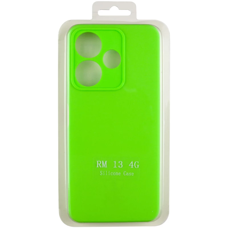 Чохол Silicone Case Lakshmi Plus з закритою камерою на Xiaomi Redmi 13 4G – Салатовий / Neon Green. Фото 3 з 9