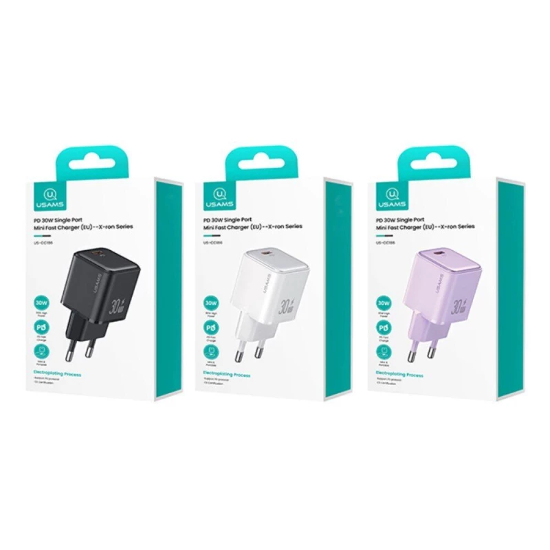 МЗП Usams US-CC186 PD30W 1C X-ron Series фото 3 з 3
