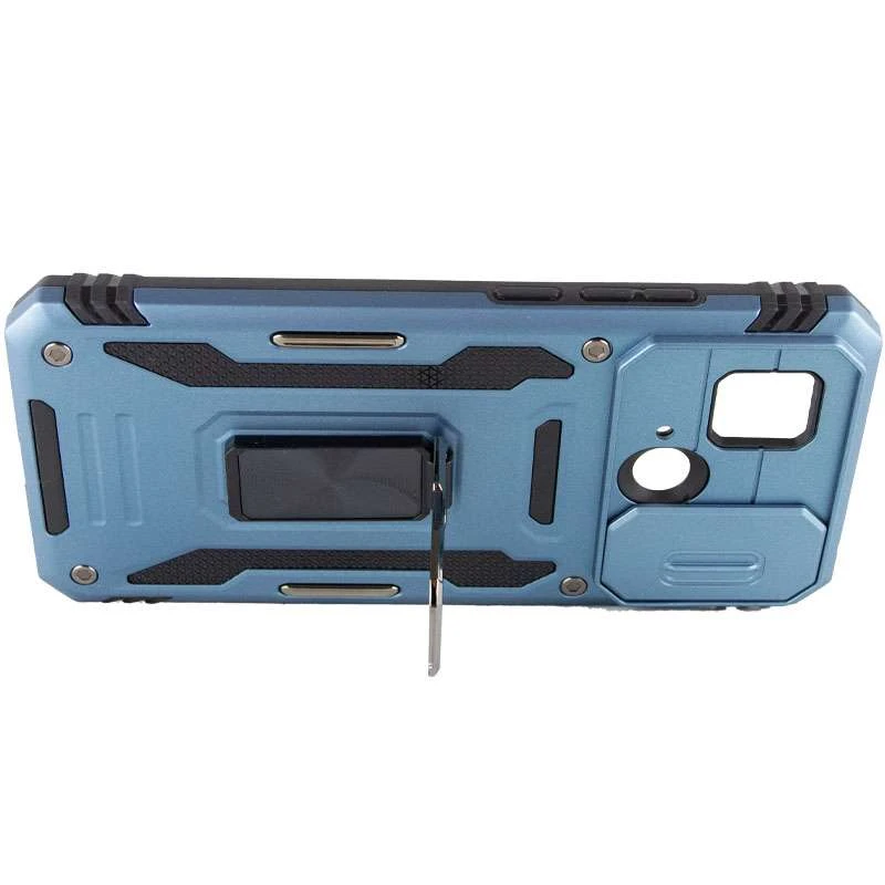 Ударостійкий чохол Square Ring зi шторкою на камеру на Xiaomi Redmi 9C – Блакитний / Light Blue. Фото 5 з 6