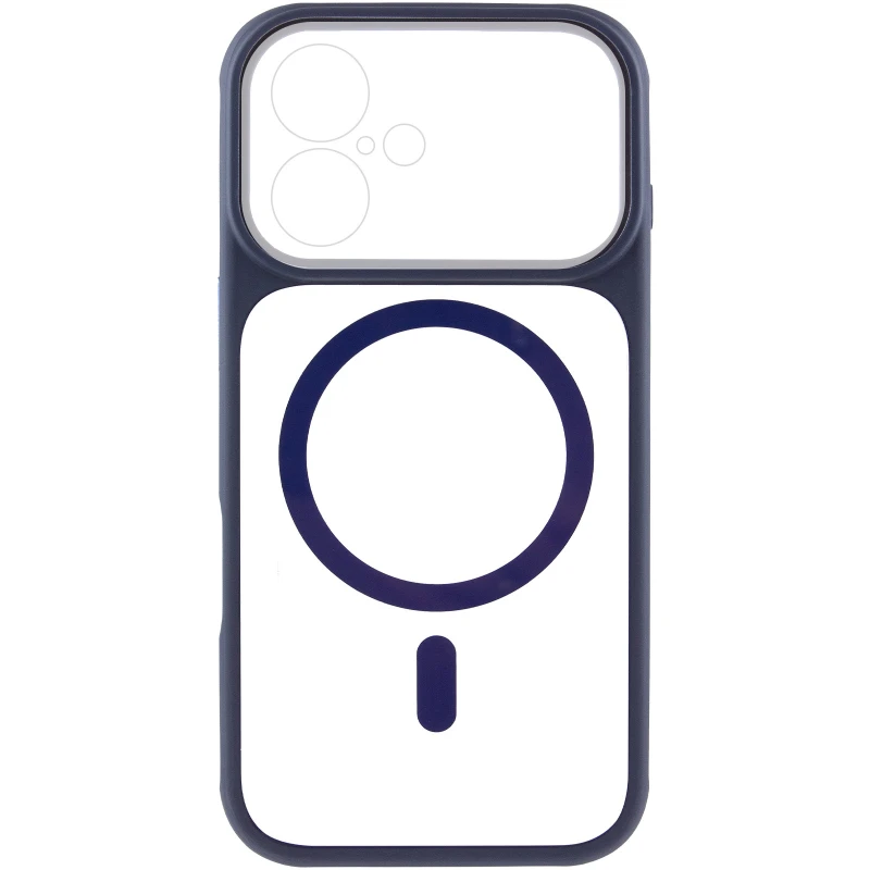 Чохол TPU GETMAN Moon Clear with MagSafe для Apple iPhone 16 – Blue. Фото 3 з 6