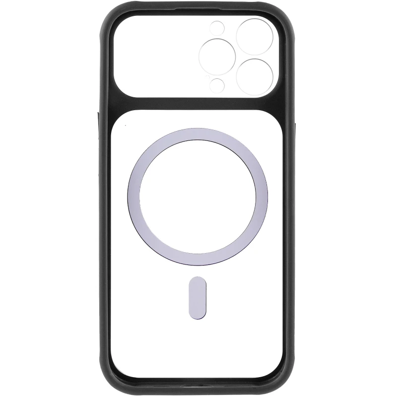 Чохол TPU GETMAN Moon Clear with MagSafe для Apple iPhone 12 Pro (6.1") – Black. Фото 6 з 7