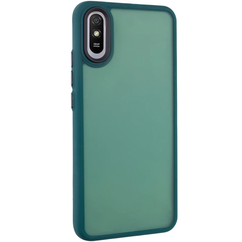 Чехол TPU+PC Lyon Frosted на Xiaomi Redmi 9A – Green. Фото 2 из 12