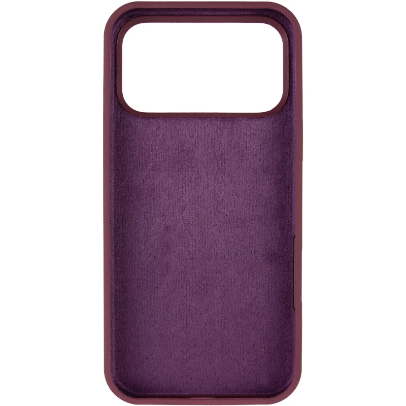 Чохол Silicone Case з закритим низом на Apple iPhone 17 Pro (6.3") – Бордовий / Plum. Фото 4 з 6