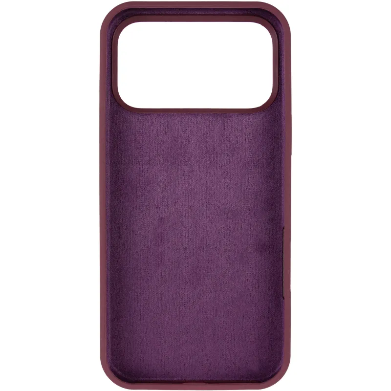 Чехол Silk Full Protective (AA) NO LOGO with Magnetic Fit для Apple iPhone 17 Pro (6.3") – Бордовый / Plum. Фото 4 из 4