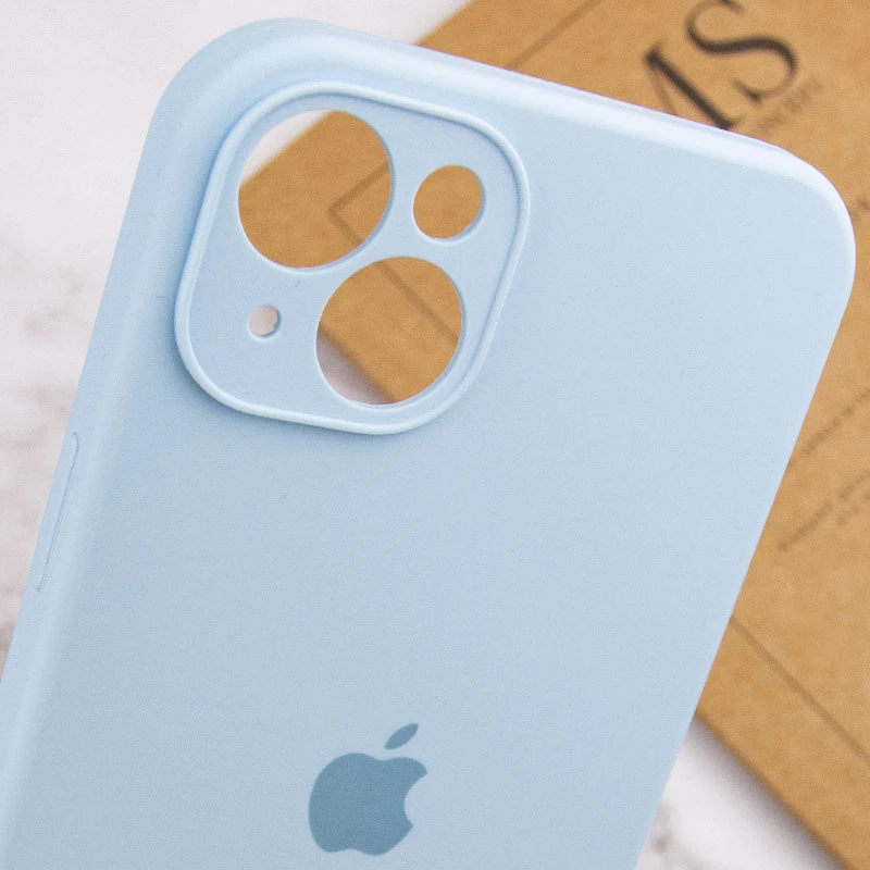 Чехол Silicone Case с защитой камеры для Apple iPhone 13 (6.1") – Голубой / Sweet Blue. Фото 7 из 7