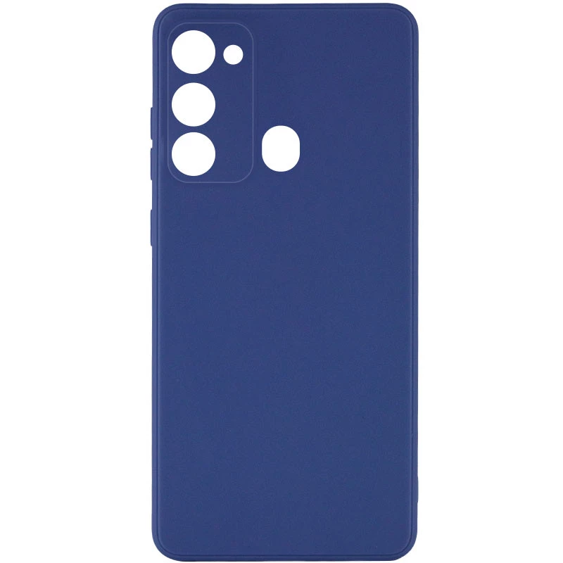 

Цветной силиконовый чехол с защитой камеры для Tecno Spark Go 2022 (KG5m) (Синий / Dark Blue), Синій / dark blue