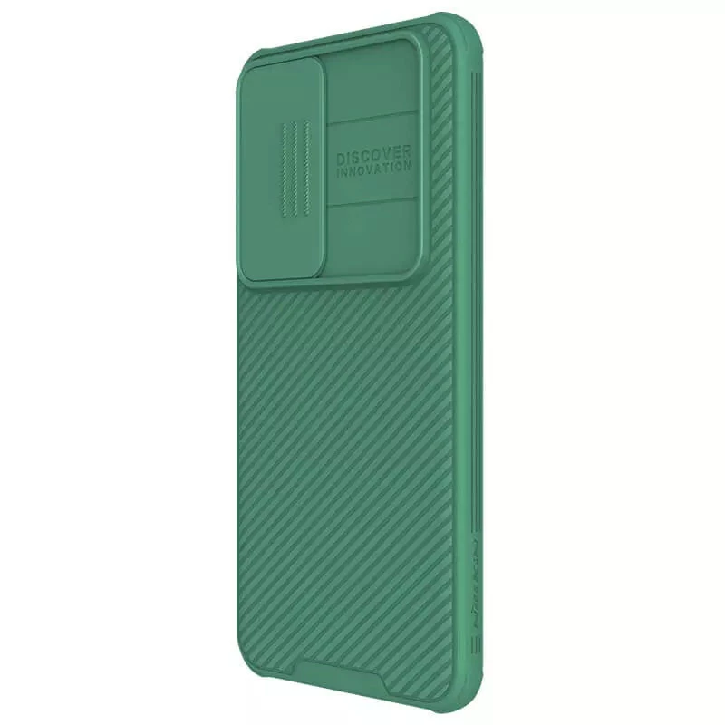 Карбована накладка Nillkin Pro зі шторкою для камери на Samsung Galaxy S24+ – Deep Green. Фото 3 з 6