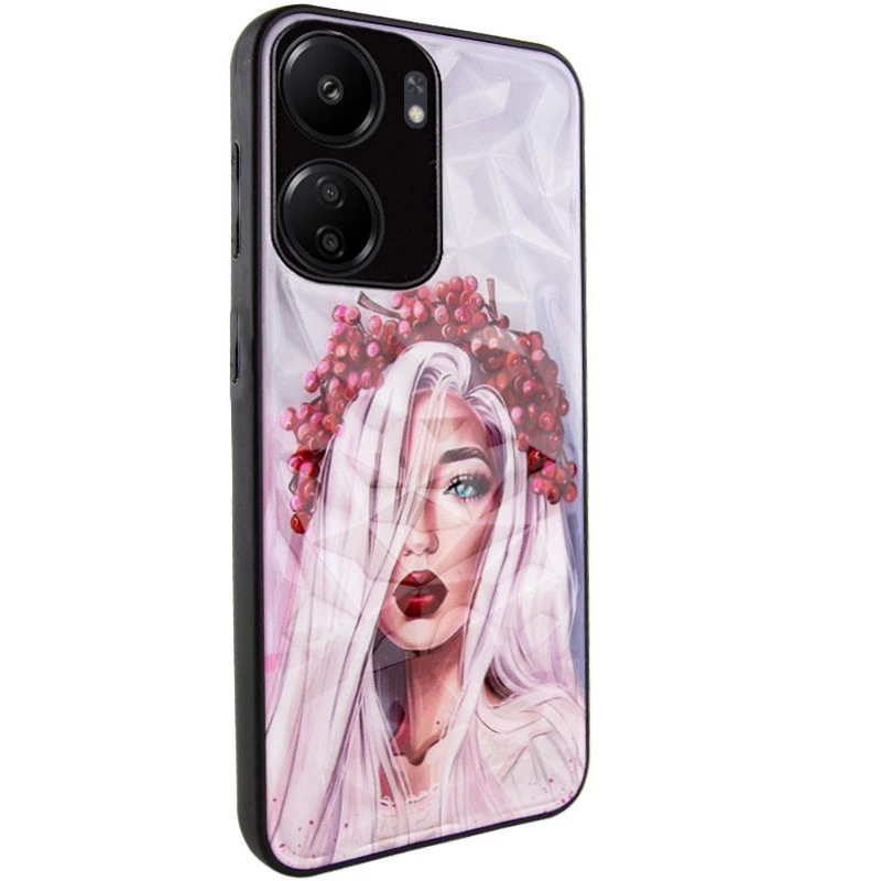 Стеклянный чехол Prisma Ladies на Xiaomi Poco C65 – Ukrainian Girl. Фото 1 из 3