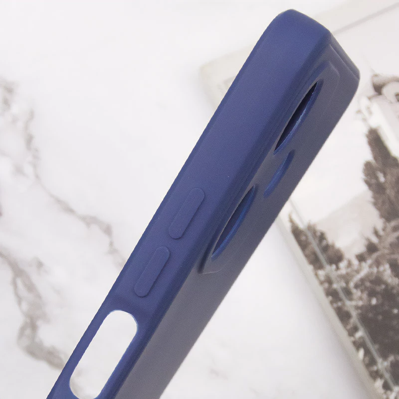 Цветной силиконовый чехол с защитой камеры для Infinix Hot 30i – Синий / Dark Blue. Фото 7 из 8