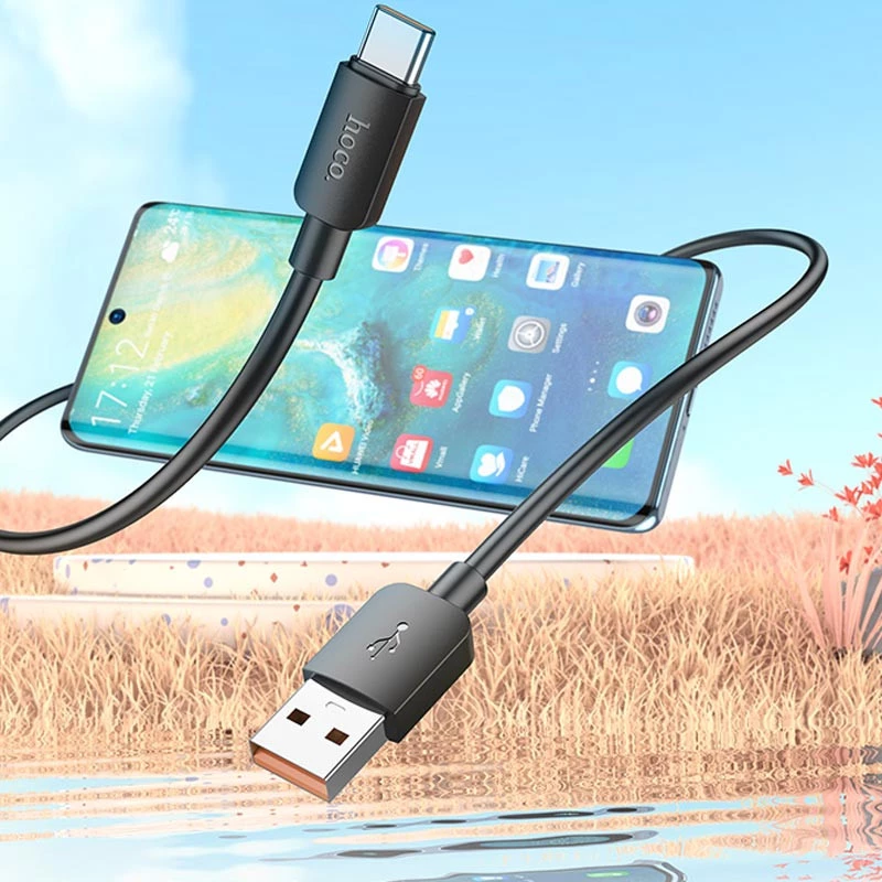 Дата кабель Hoco X96 Hyper USB to Type-C 100W (1m) – Black. Фото 5 з 6