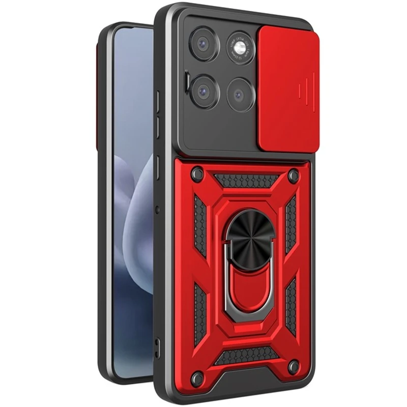 Удароміцний чохол Ummi Camshield Serge Ring (in box) для Motorola Moto G86 Power – Червоний / Red. Фото 1 з 1