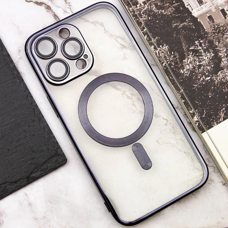 Хромовий TPU чохол з MagSafe на Apple iPhone 16 – Black. Фото 4 з 10