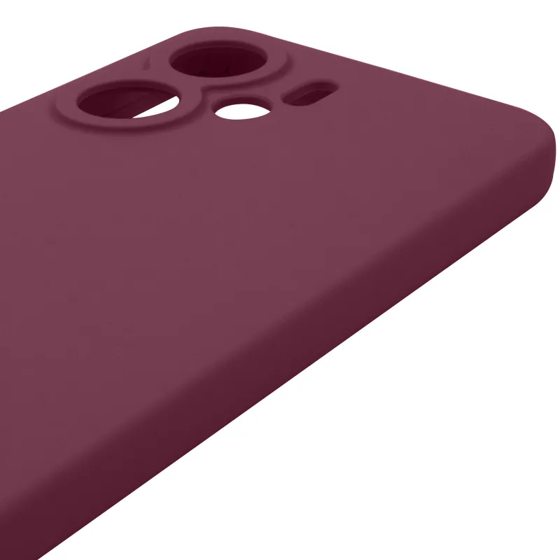 Чохол Silicone Case Lakshmi Premium із закритою камерою для Xiaomi Redmi 13C – Бордовий / Plum. Фото 5 з 6