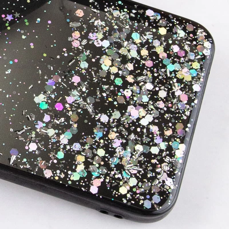 Чохол з блискітками та захистом камери на Xiaomi Redmi Note 12 4G – Чорний. Фото 3 з 9