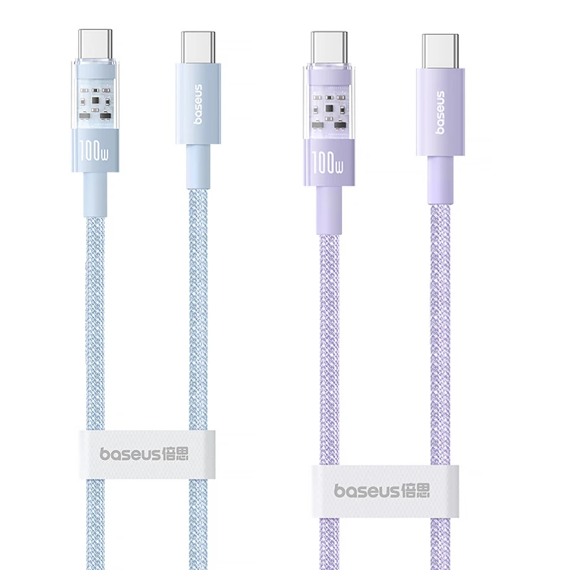 Дата кабель Baseus Gem Fast Charging Type-C to Type-C 100W (1m) (P10373000111) фото 2 з 2