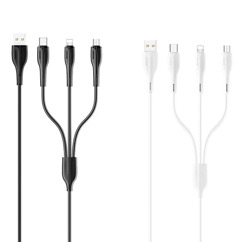 

Дата кабель Usams US-SJ374 U38 3IN1 Charging Cable 1m