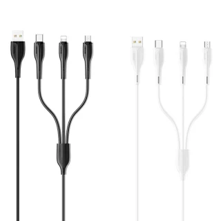 Дата кабель Usams US-SJ374 U38 3IN1 Charging Cable 1m фото 1 з 1