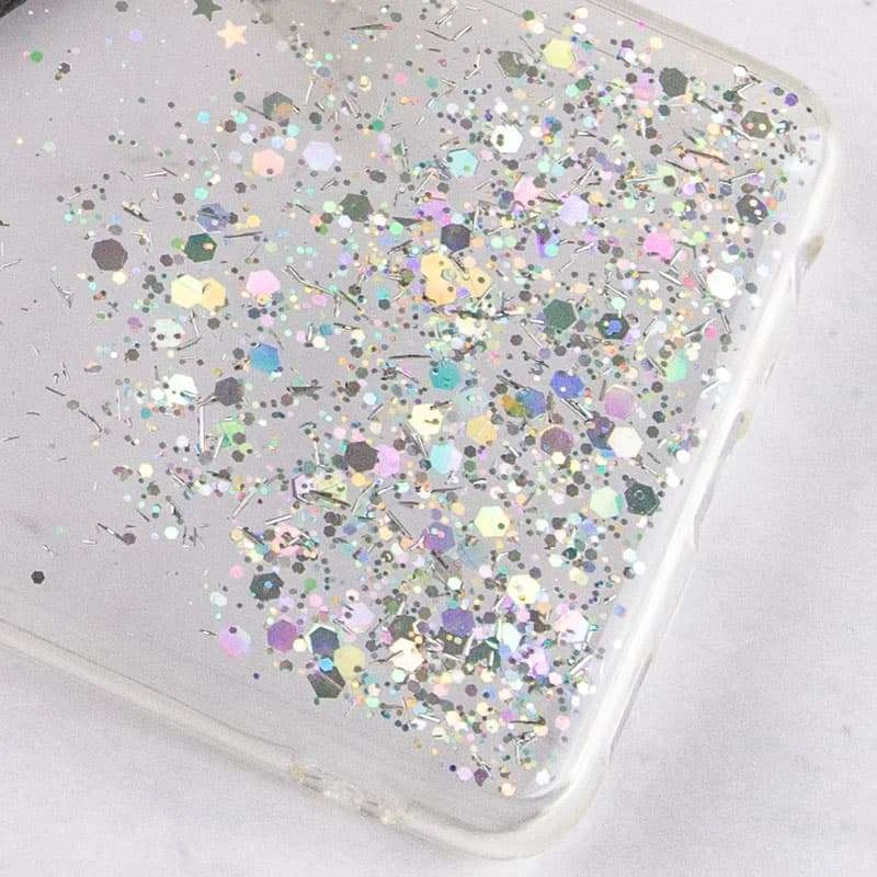 Чехол с блестками и защитой камеры для Xiaomi Redmi Note 11 Pro 4G/5G – Прозрачный. Фото 6 из 8