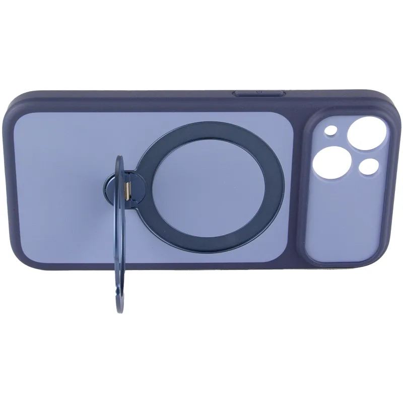 Чехол Ummi Full Camera with Magnetic Fit HQ Ring для Apple iPhone 13 (6.1") – Синий / Navy Blue. Фото 6 из 7
