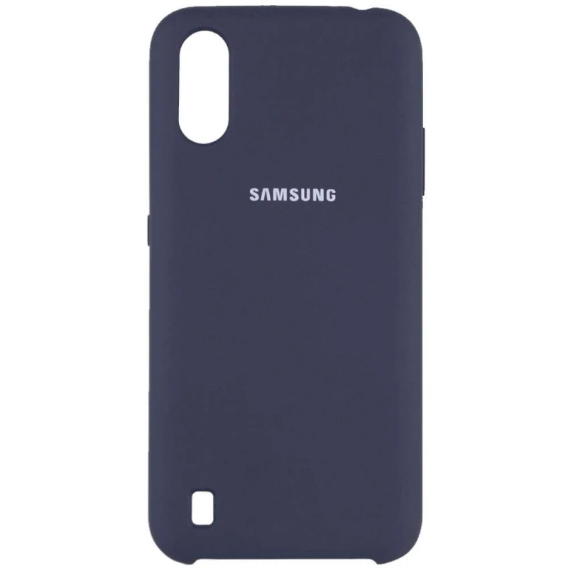 

Чехол Silicone Case для Samsung Galaxy A01 (Синий / Midnight Blue), Синій / midnight blue