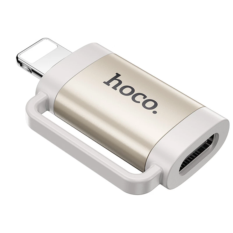 Перехідник Hoco UA31B OTG Lightning male to Type-C female – Gray. Фото 2 з 5