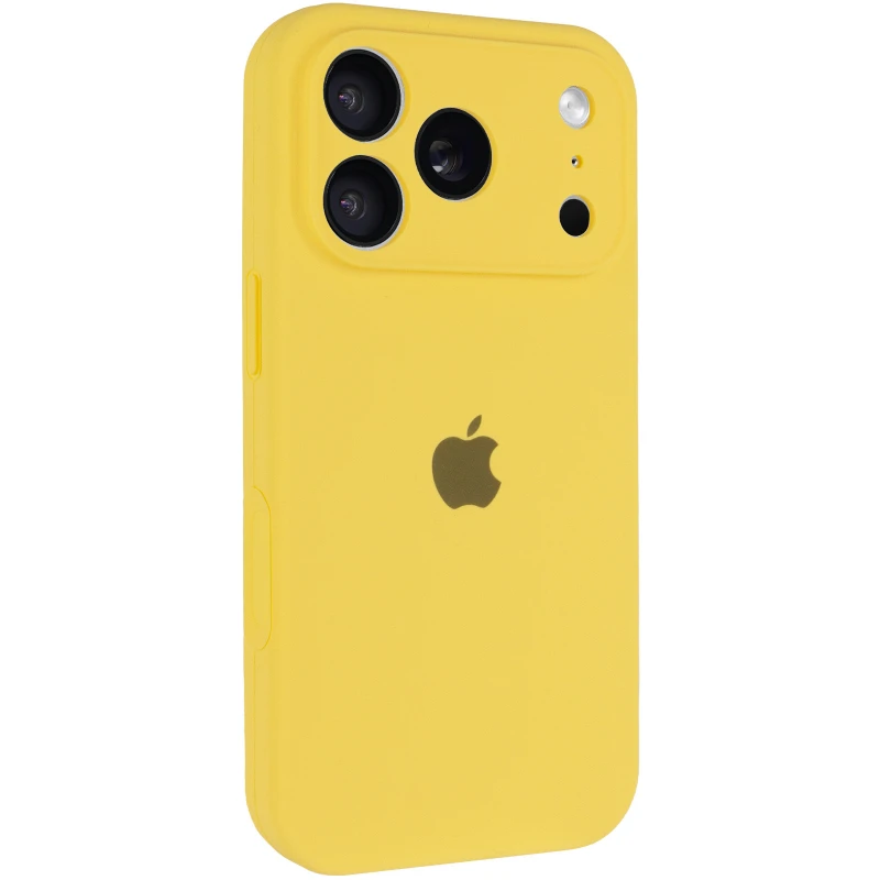 Чехол Silicone Case с защитой камеры для Apple iPhone 17 Pro Max (6.9") – Желтый / Yellow. Фото 2 из 6