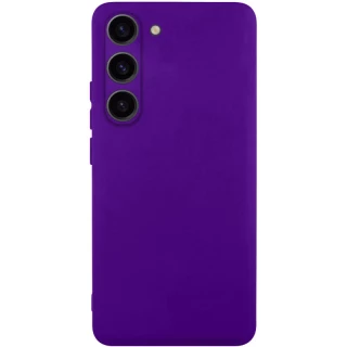 Кольоровий силіконовий чохол GETMAN із закритою камерою для Samsung Galaxy S23 — Фіолетовий / Ultra Violet