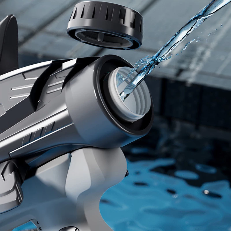 Водяний акумуляторний пістолет Shark Water Gun 185-68 (300ml) with lithium battery – Grey. Фото 3 з 4