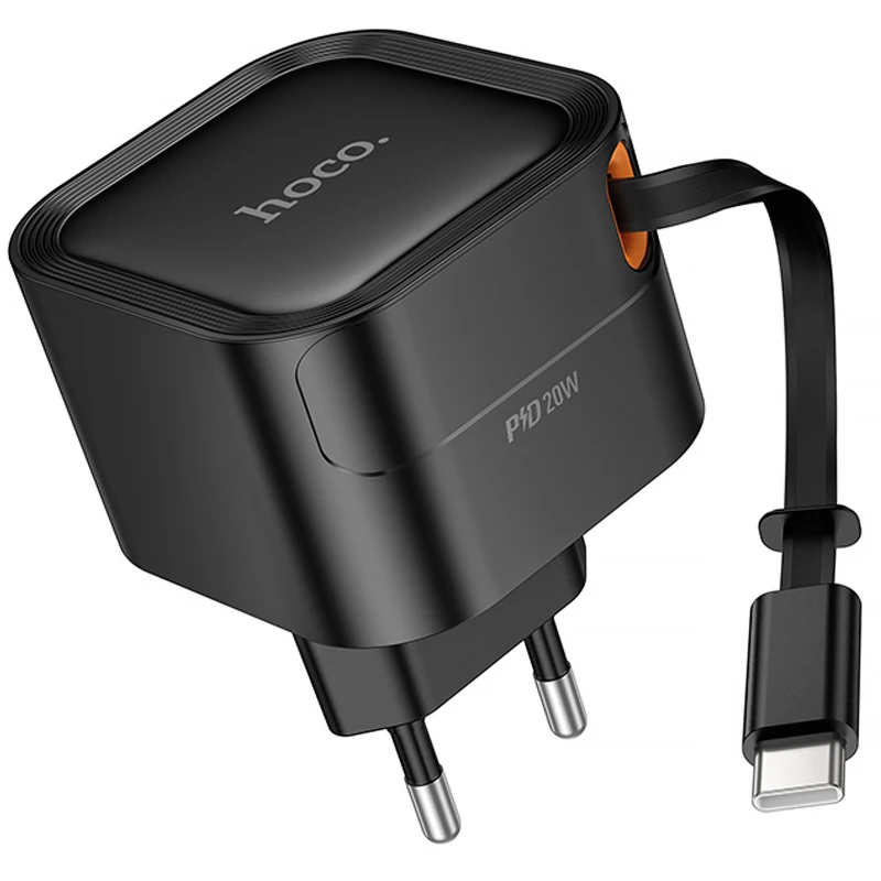 СЗУ Hoco C153A Changer With Retractable Cable Type-C PD20W фото 1 из 1