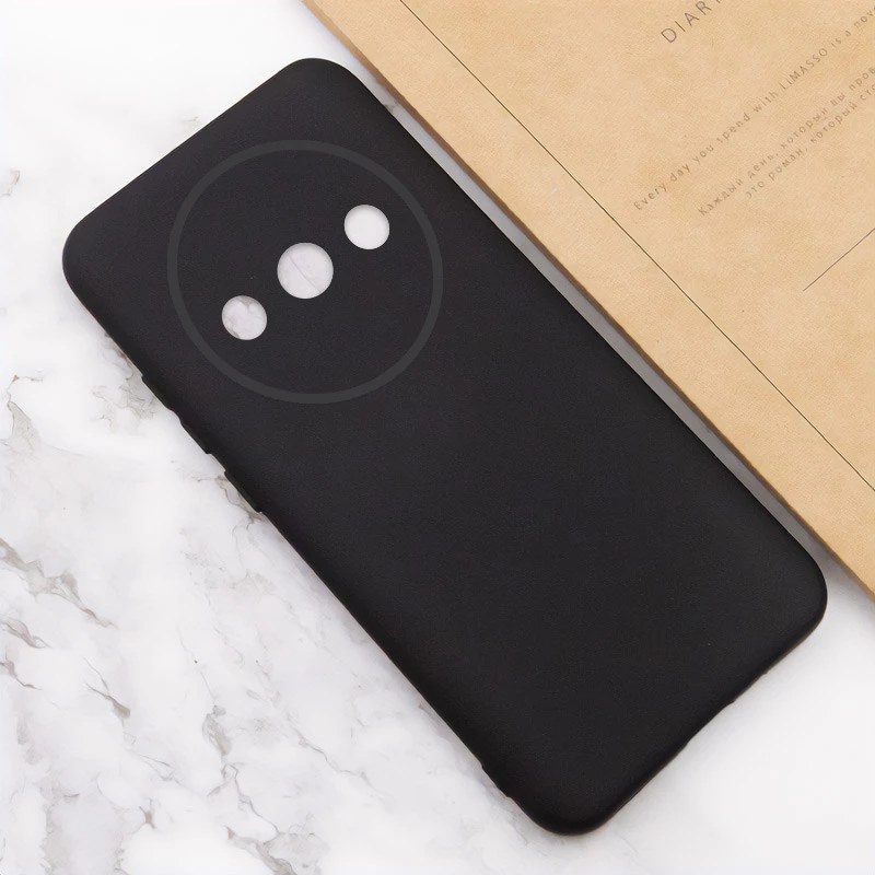Чохол Silicone Case Lakshmi Plus з закритою камерою на Xiaomi Redmi A3 – Чорний / Black. Фото 4 з 4