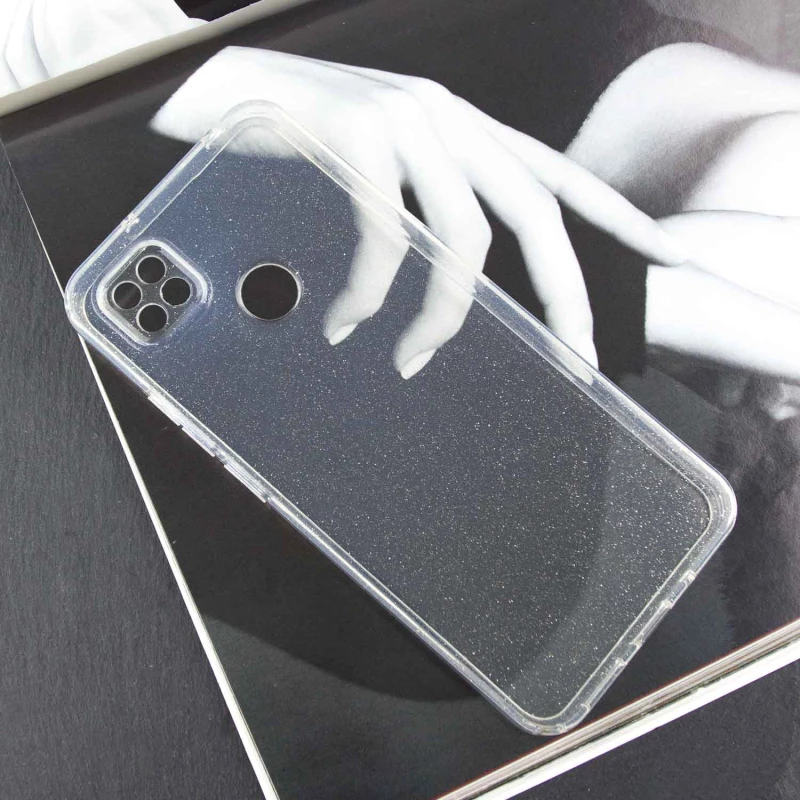 Прозрачный чехол с блестками Xiaomi Redmi 9C – Clear. Фото 3 из 8