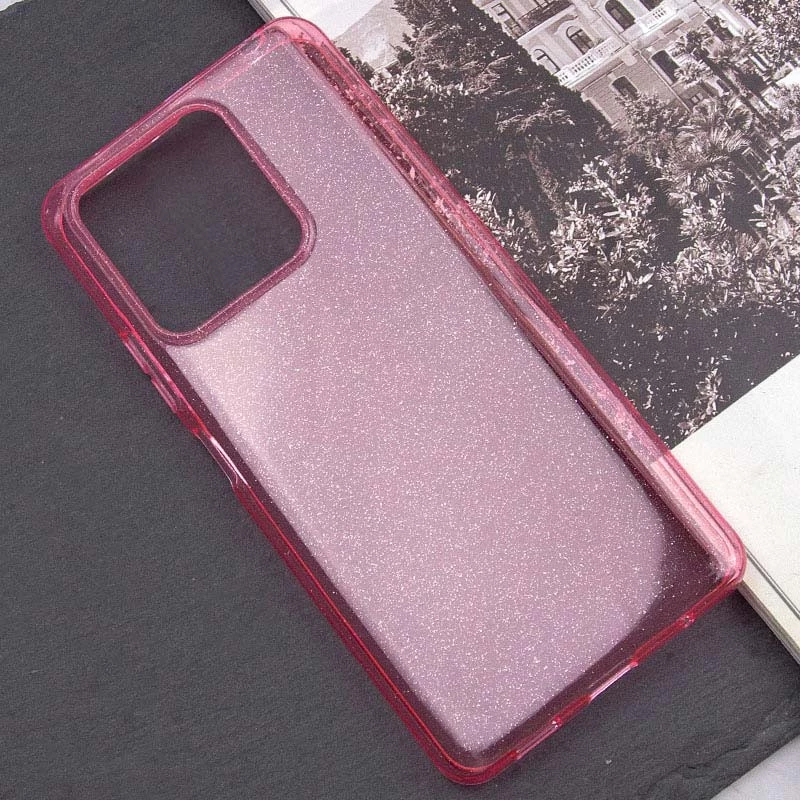 Блискучий силіконовий чохол на Xiaomi Poco C65 – Pink. Фото 3 з 8