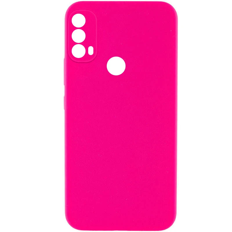 Чехол Silicone Case Lakshmi Premium з закритою камерою на Motorola Moto E40 – Розовый / Barbie pink. Фото 1 из 3