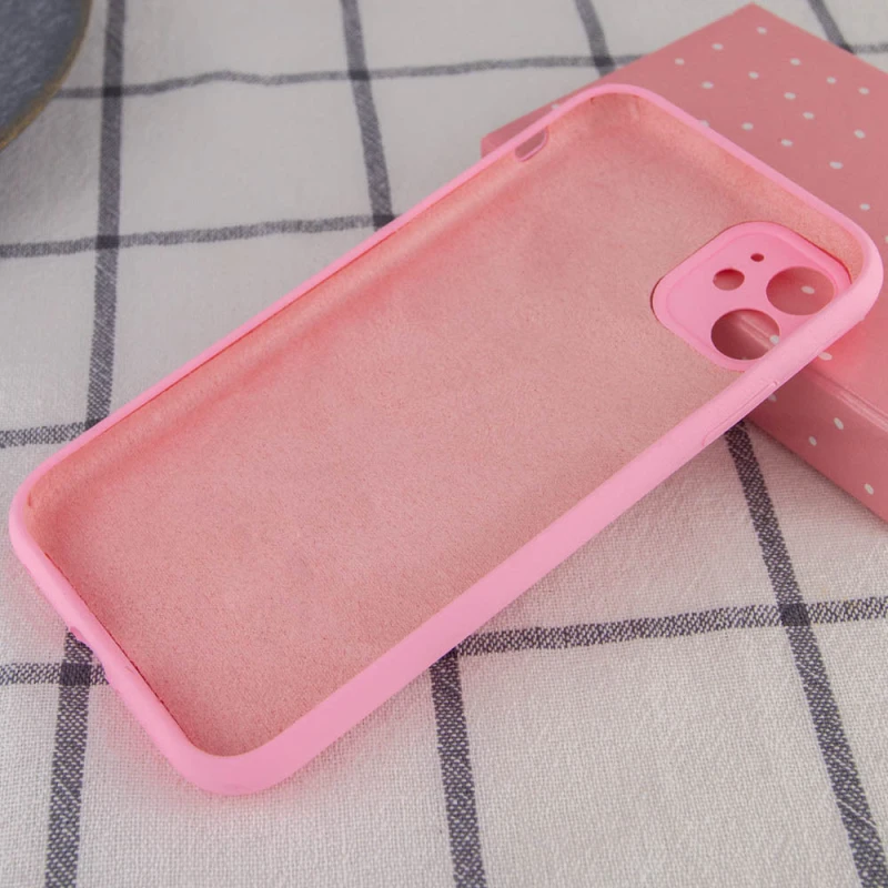 Чохол з захистом камери Silicone Case для Apple iPhone 12 (6.1") – Рожевий / Light pink. Фото 2 з 2