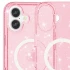 Чехол с блестками и MagSafe на Apple iPhone 16 – Pink+Glitter. Фото 3 из 4