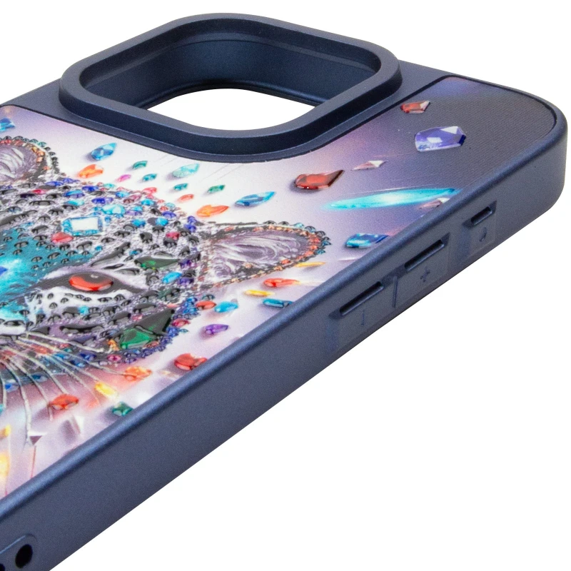 Чехол TPU+PC Crystal Hunt with MagSafe для Apple iPhone 16 Pro – Blue. Фото 7 из 8