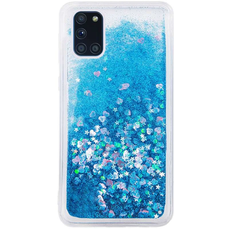 

Чохол Liquid hearts з блискітками, що переливаються, на Samsung Galaxy A31 (Блакитний)