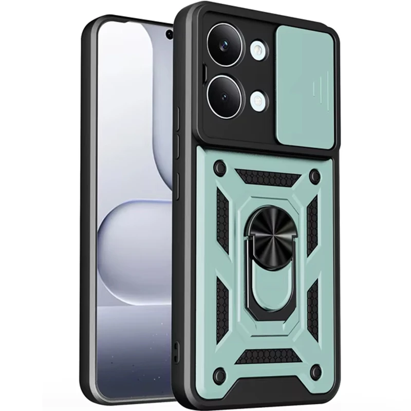 Удароміцний чохол Ummi Camshield Serge Ring (in box) для Xiaomi Poco X8 Pro Max – Зелений / Green. Фото 1 з 1