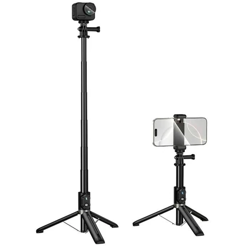 Монопод для селфі Hoco K101 Prestigio + знімний BT пульт – Black. Фото 1 з 6
