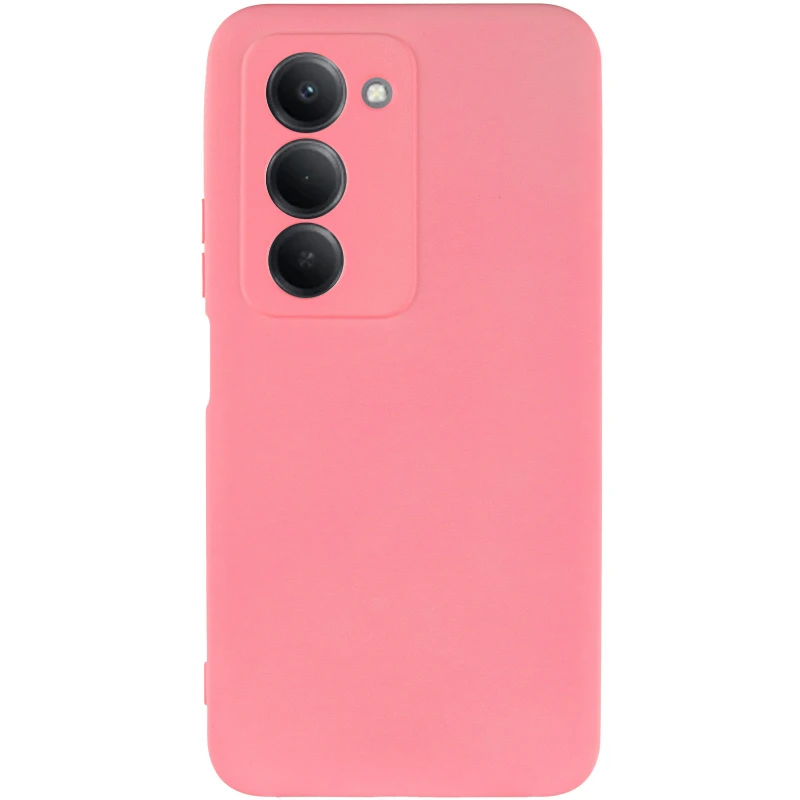 Цветной силиконовый чехол GETMAN с закрытой камерой на Xiaomi Redmi 15 (EU) – Розовый / Pink. Фото 4 из 10