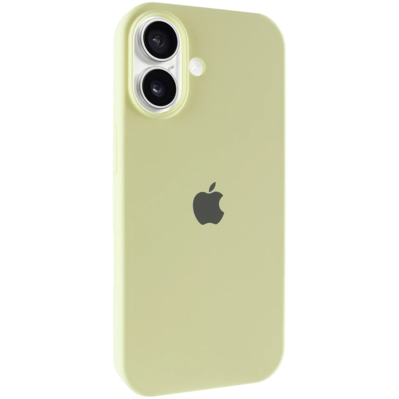 Чохол Silicone Case з закритим низом на Apple iPhone 16 – Жовтий / Mellow Yellow. Фото 1 з 16