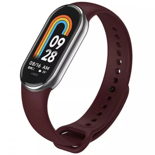 Силіконовий ремінець для Xiaomi Mi Band 8/9/10 — Бордовий / Maroon