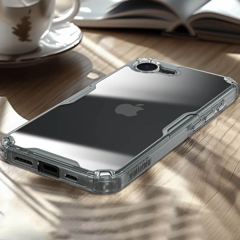 Силиконовый чехол Nillkin с усиленной защитой углов для Apple iPhone 17e (6.1") – Бесцветный (прозрачный). Фото 5 из 7
