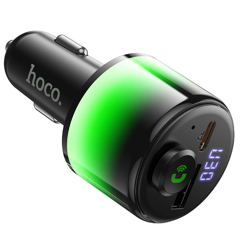 АЗП FM модулятор Hoco E166 Path PD42W+QC3.0 (1USB-A/1C) – Black. Фото 6 з 6
