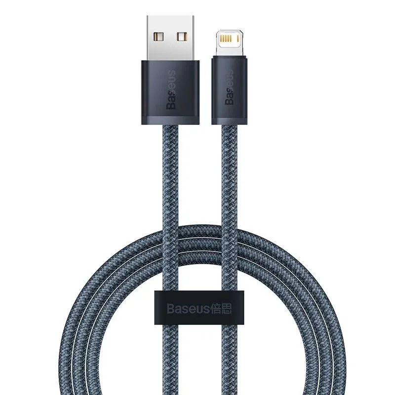 Дата кабель Baseus Dynamic Series USB to Lightning 2.4A (2m) (CALD00050) – Slate Gray. Фото 1 з 8