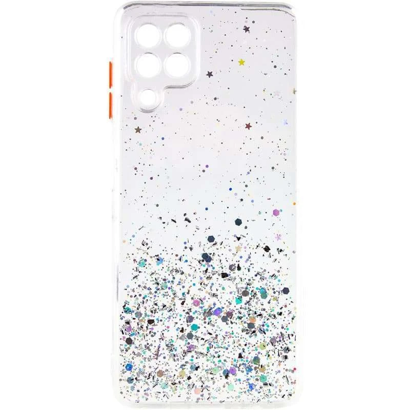 

Чохол з блискітками та захистом камери на Samsung Galaxy A22 4G (Прозорий)