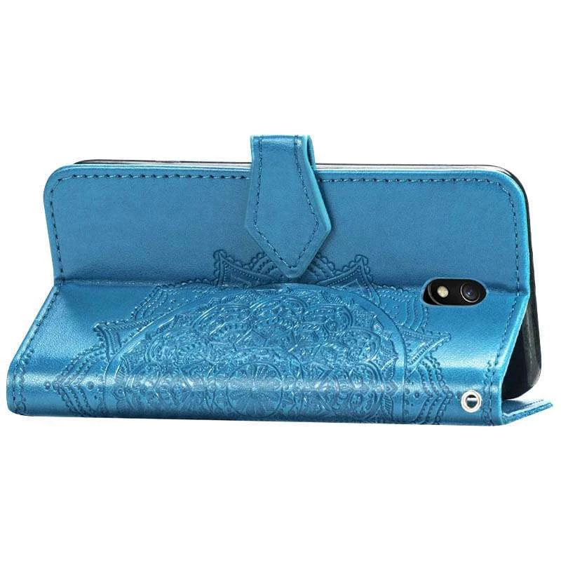 Шкіряний чохол-книжка Art Case з візитницею для Xiaomi Redmi 8a – Синій. Фото 5 з 7