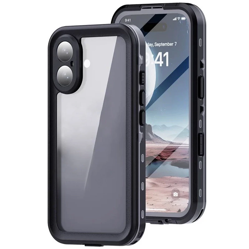 Shellbox водонепроникний чохол на Apple iPhone 16 – Чорний. Фото 1 з 4