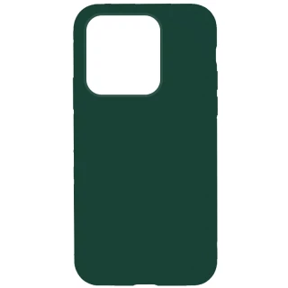Чехол с закрытым низом Silicone Case для Apple iPhone 13 Pro (6.1") — Зеленый / Forest green