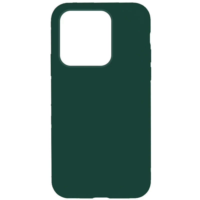 

Чехол с зарытым низом Silicone Case для Apple iPhone 13 Pro (6.1") (Зеленый / Forest green), Зелений / forest green